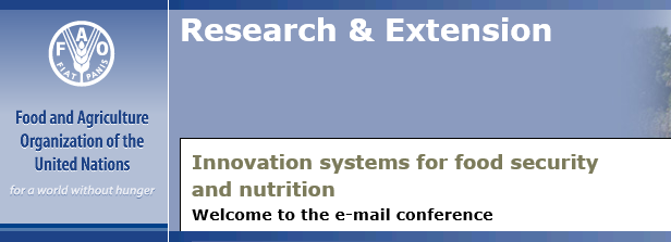 E-conference: Innovation systems for food security and nutrition