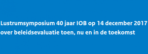 Lustrumsymposium 40 jaar IOB
