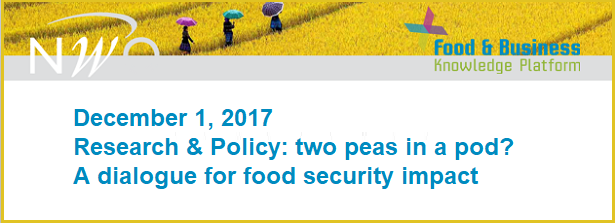 Research & Policy: two peas in a pod? A dialogue for food security impact