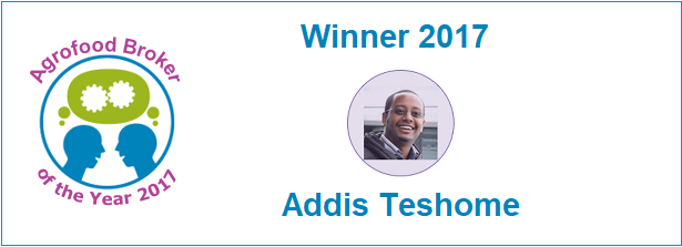 Agrofood Broker of the Year Award 2017 - Winner Addis Teshome