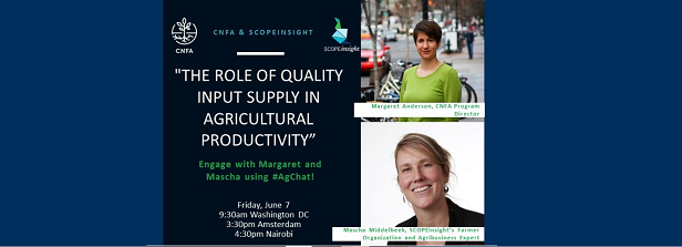 Twitter chat: Role of quality input supply in agricultural productivity