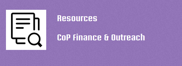 CoP Finance & Outreach Resources